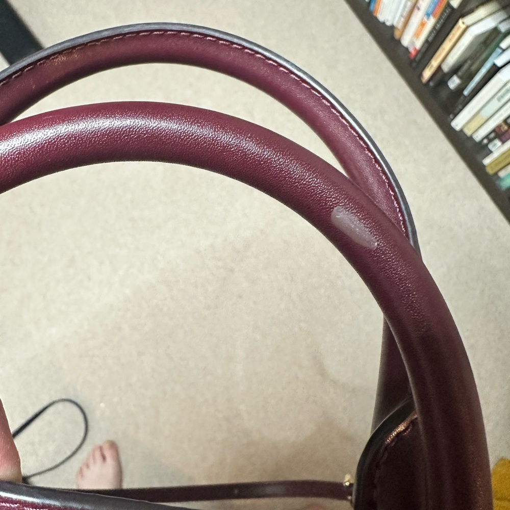 Michael Kors Rayne Satchel Bag in Burgundy Merlot - Picture 11 of 11